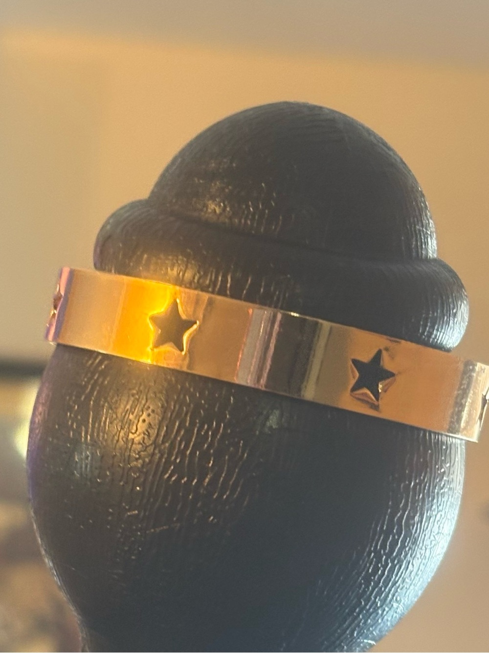 Gold Star Cutout Bangle Bracelet